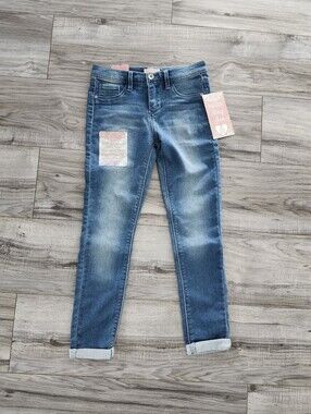 Squeeze Blue Girls Skinny Jeans with Faded Wash size 10